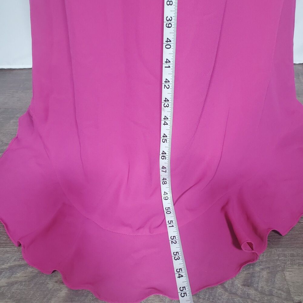 Lulu's Women’s Wrap Dress Size XS Hot Pink Ruffle Flowy High Low Short Sleeve - Picture 11 of 12